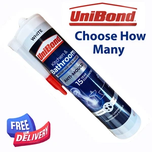 Unibond Silikon Dichtstoff Anti Schimmel Unibond für Schimmel Küche & Bad, weiß - Bild 1 von 8
