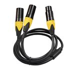 3X(XLR Splitter Cable,3 Pin XLR Female To Dual XLR Male Audio Cable Y Cable4632