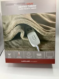 Lakeland StaySnug Velvety Taupe Heated Throw Blanket Electric - Picture 1 of 7