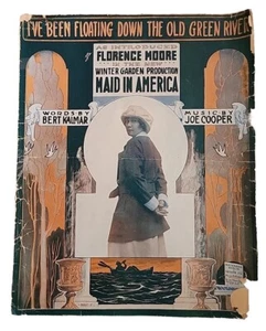 I've Been Floating Down The Old Green River 1915 Sheet Music Florence Moore - Picture 1 of 9