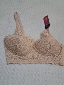 Sujetadores de encaje Maidenform talla 38B inalámbricos color beige nuevos 15763 - Imagen 1 de 7