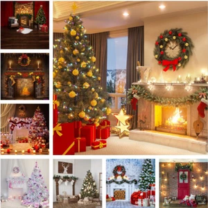 Vinilo Fotografía Estudio Telón de Fondo Interior Navidad Decoración Fondo - Imagen 1 de 29