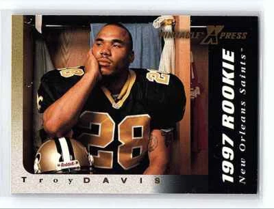 1997 Pinnacle X-Press Rookie Tory Davis Rookie New Orleans Saints #124 - Image 1 of 2
