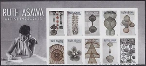 US 5504-5513 5513a Ruth Asawa F header block 10 MNH 2020 - Picture 1 of 1