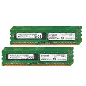 Micron+Crucial 64GB 8X8GB PC3L-12800E 1600MHZ 1.35V ECC Un-buffered UDIMM Memory - Picture 1 of 6