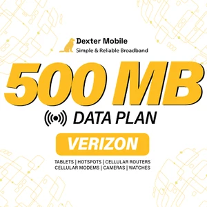 500MB 5G Data Plan on Verizon with SIM / eSIM | Tablet | Hotspot | Router & More - Picture 1 of 1