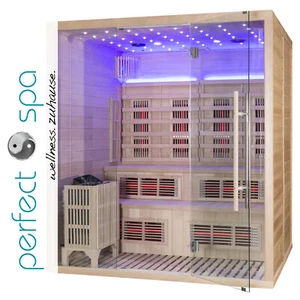 Kombi Infrarotsauna Hawaii perfect spa Wärmekabine Infrarotwärmekabine Sauna - Bild 1 von 9