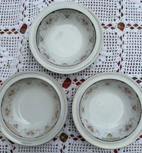 Vintage 3 x Cuencos Florales de 6" de Cerámica Artística Rubí Inglaterra - Imagen 1 de 9