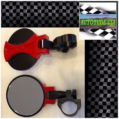 ESPEJOS LATERALES SEPARABLES DE ALUMINIO RHINO BILLET YAMAHA YXZ, SE ADAPTA A CUALQUIER BARRA ROJA DE 1 3/4" Foto 1 de 2