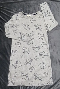 Boden Heather Gray Flying Birds Sparrow Dove Athleisure Sweatshirt Dress Sz 6R - Picture 1 of 12
