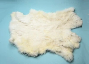 Rabbit Pelt White Fur Leather craft - Picture 1 of 2