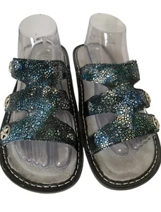Sandalias de cuero para mujer Alegria Dinah azul mar profundo talla 9,5, eu 40 - Imagen 1 de 9