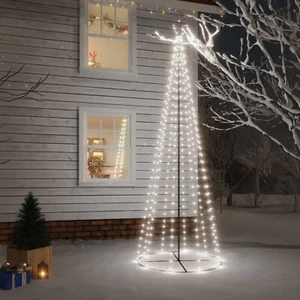 Christmas Cone Tree Cold White 310 LEDs 100x300 F4T7 - Picture 1 of 10