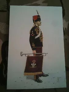 Military Postcard Trumpeter Royal Hussars POW 1991 by Alix Baker - Picture 1 of 1