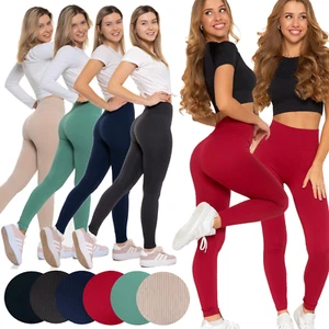 Damen Leggings blickdichte Leggins Hoch Bund Lang Hohe Taille Moraj RDL 1000-020 - Bild 1 von 65