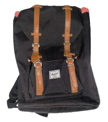 Unisex Herschel Little America Travel Bag 25L Black Backpack NWOT University - image 1 of 4