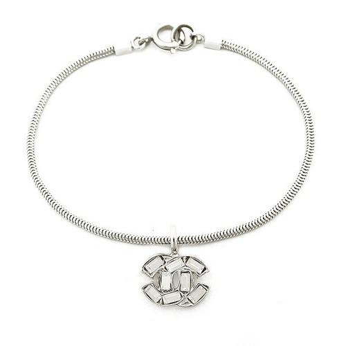 Bracciale Chanel Coco Mark con strass modello 2001 0 6 x 0 8 pollici 