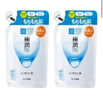 ROHTO Hada labo Gokujyun Hyaluronic Acid Face Toner REFILL 170ml ×2puck - Image 1 of 2