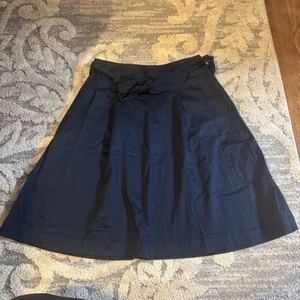 Brooks Brothers Marineblau Baumwolle Falten Midirock Damen Größe 10 Klassische Schleife - Bild 1 von 5