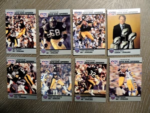 PITTSBURGH STEELERS 1990 PRO SET "SB SUPERMEN" 19 KARTEN LOT BRADSHAW, HARRIS - Bild 1 von 3
