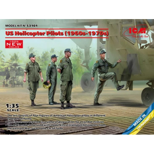 ICM 53101 1/35 US Helicopter Pilots (1960s-1970s) (100 molds)