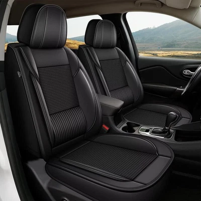 Car Ice Silk Leather Seat Covers For Ford Transit Connect 2010-2025 (5 Seats) - Image 1 of 4