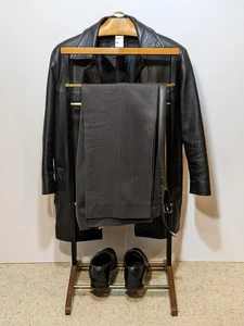 Soporte de valet italiano Fratelli Reguitti - Madera natural y ebonizada - GC - MCM - Imagen 1 de 18