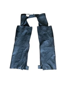 Star Motorcycle Chaps Yamaha Men’s XXL Biker Riding Black leather sturgis - Picture 1 of 7