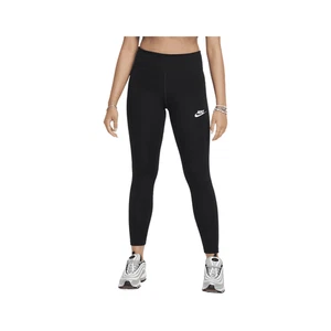 Nike Sportswear Classic Girls' High-Waisted Leggings (Black/White) - Picture 1 of 1