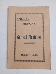 Vintage Annual Report Garfield Plantation 1933-1934 - Imagen 1 de 2