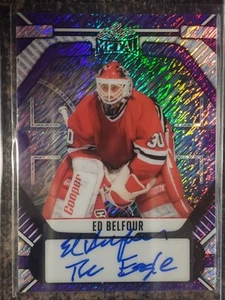 2025 Leaf Metal Legends ED BELFOUR Purple Shimmer INSCRIBED Auto BA-EB1 6/7 WOW! - Bild 1 von 3