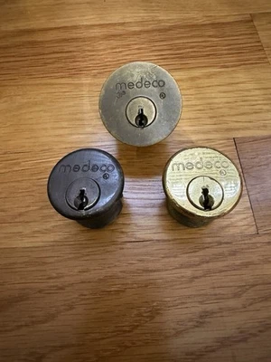 Medeco High Security Lock Cylinders, No Working Keys, Lot - Image 1 of 4