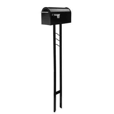 Franklin™ Weather-Resistant Steel Metal Mail Box for Outside with Post, Black... - Image 1 of 4