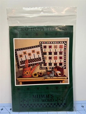 DEBBIE MUMM - MUMM'S THE WORD - Quilt Pattern -  SCRAP HAPPY FLOWERS 25" x 25" - Image 1 of 2