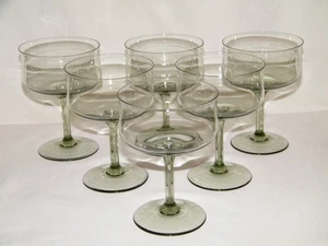Vintage Set (6) LENOX "LIGHT SMOKE" CHAMPAGNE/TALL SHERBET STEMS Glasses~Marked - Picture 1 of 9