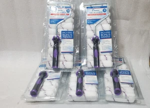 SET 5 HALBRAU LILA/weiß Mikrofaser Mini Farbroller Abdeckung 4 x 1/2" Nap - Bild 1 von 8