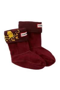 Hunter Original 165716 Kids Octopus Cuff Welly Dulse Burgundy Socks Size Medium - Picture 1 of 2