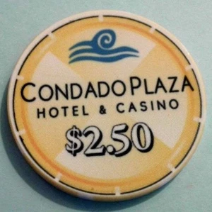 $2.50 "Snapper" CONDADO PLAZA Hotel Casino Chip SAN JUAN Puerto Rico CPZ-2.5 CC - Imagen 1 de 2