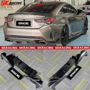 For Lexus RC300 RC350 F-Sport 2019+ Carbon Fiber/Black Rear Bumper Diffuser Lip - Picture 1 of 28