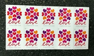 2019USA #5339 Forever - Love Heart Blossoms - Block of 10  postage - Picture 1 of 1