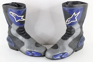 Alpinestars Mens EU 50 US 14 Distressed Leather Tech Racing Moto Riding Boots - Picture 1 of 11