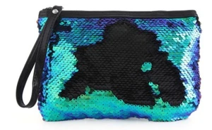 Sirena / Bolso reversible de lentejuelas negras / Pulsera / Maquillaje / Teléfono / Dinero - Imagen 1 de 1