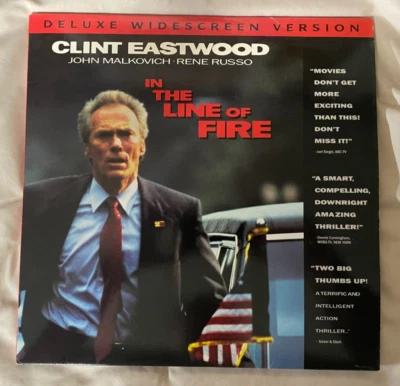 IN THE LINE OF FIRE Laserdisc CLINT EASTWOOD JOHN MALKOVICH RENE RUSSO - Image 1 of 2