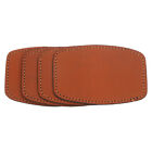 3" x 2" PU Leather Hat Patches, 40 Pcs Bulge, Brown