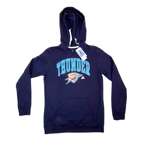 Adidas Women’s OKC Oklahoma City Thunder Hooded Sweatshirt Blue Size Large, NWT Cover