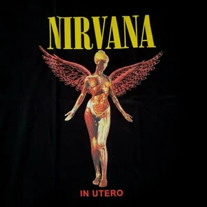 ENVÍO GRATUITO EL MISMO DÍA Nueva Camisa Álbum Clásica NIRVANA EN ÚTERO GRANDE - Imagen 1 de 2