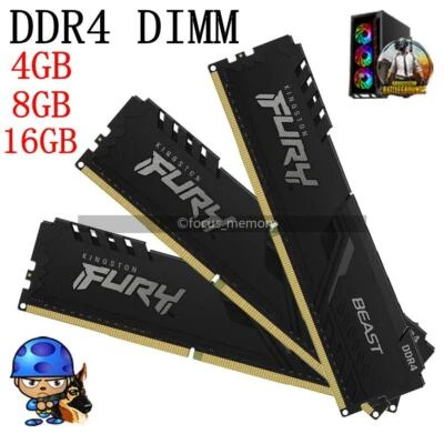 4GB 8GB 16GB DDR4 Memory 2400 2666 3200 Mhz 288pin Desktop DIMM For Gaming lot - Image 1 of 4