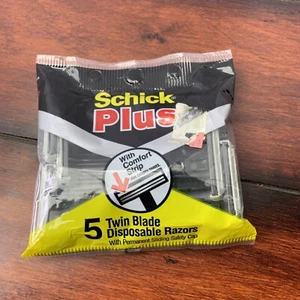 Schick Plus 5 Twin Blade Cartridges Disposable Razors NOS - Picture 1 of 2