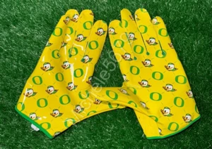 Nike Oregon Ducks Team Issued VaporJet 7.0 Football Gloves Yellow O Size XL New - Picture 1 of 3