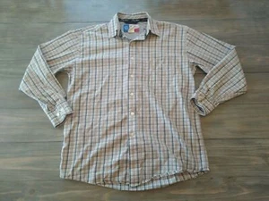 Wrangler Men's George Straight Cowboy Cut Shirt Medium Long Sleeve Plaid - Picture 1 of 12